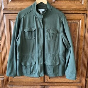 Coldwater Creek fleece safari style jacket XL